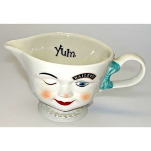Vtg Baileys Irish Cream - 1996 Limited Edition Yum Cup Winking Eye Face Creamer